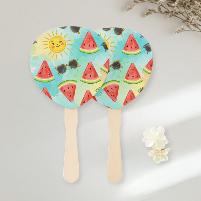 Abanico Set of 10 Funny Watermelon Fans - Fresh Fruit  (Subido por el creador)