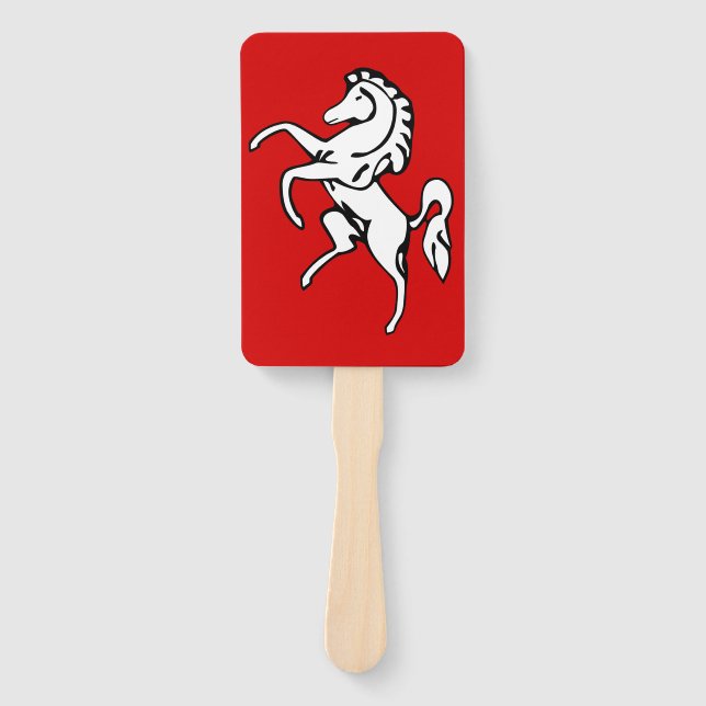 Abanico Set of hand fans with flag of Kent, England (Anverso)