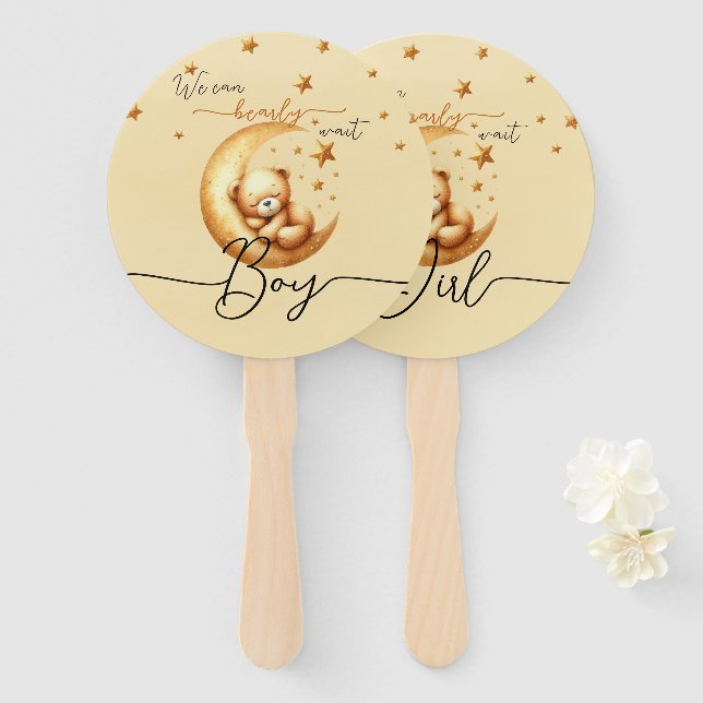 Abanico Sexo del oso durmiente suave revelar ventilador de (Anverso y reverso)