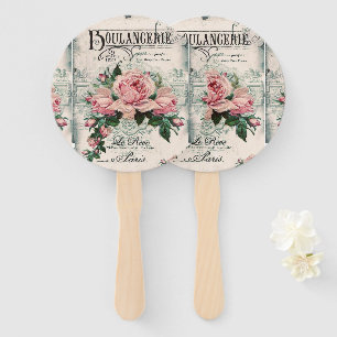 Abanico shabby chic, desoupage, victoriano, moda francesa,
