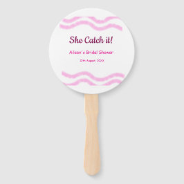 Abanico She Catch it pink spiral watercolor lines bridal 