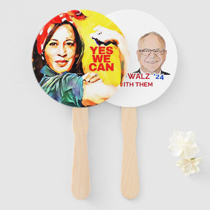 Abanico Sí podemos - Kamala Harris Tim Walz Elecciones 202