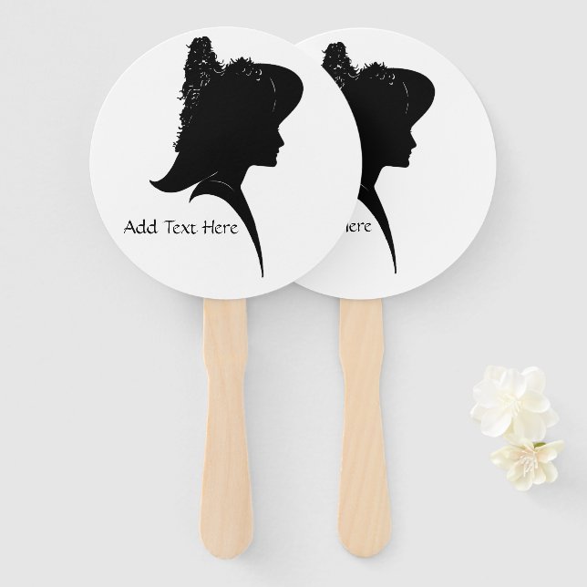 Abanico Silhouette vintage en persona Gorra (Anverso y reverso)