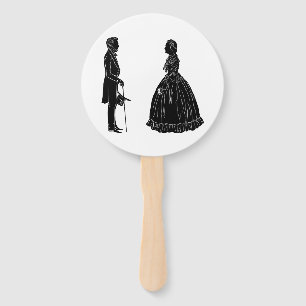 Abanico silueta de abraham lincoln mary todd lincoln