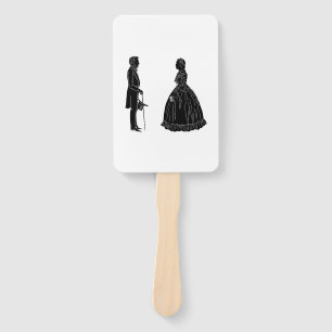 Abanico silueta de abraham lincoln mary todd lincoln