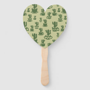Abanico Silueta de cactus suculenta en tazas y macetas