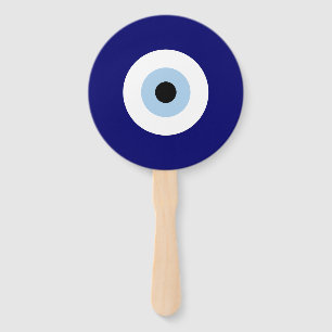 Abanico Símbolo azul malvado Ojo Buena suerte y protección