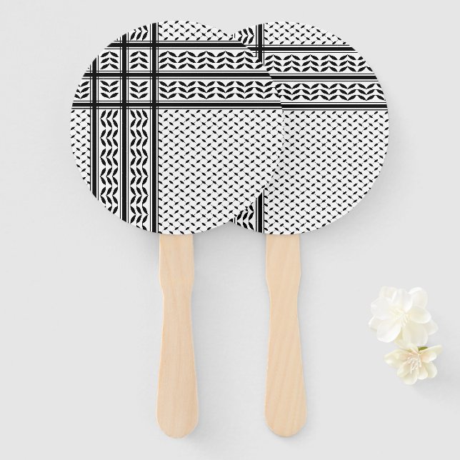 Abanico Símbolo de Keffiyeh del patrón de resistencia de P (Anverso y reverso)