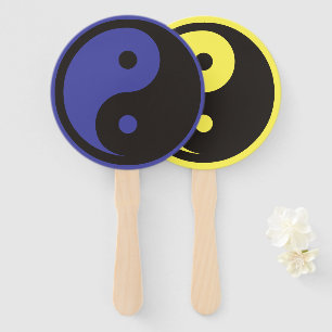 Abanico Símbolo Yin Yang - diseño de tatuajes sólidos