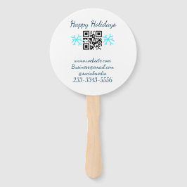 Abanico simple custom QR code add your name text  Classic