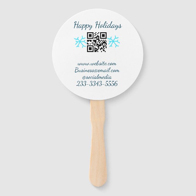 Abanico simple custom QR code add your name text  Classic  (Anverso)