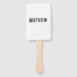 Abanico simple letra inicial monograma añada su nombre