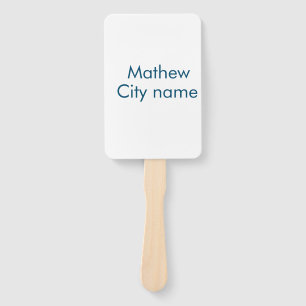 Abanico simple letra inicial monograma añada su nombre