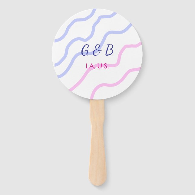 Abanico SIMPLE MINIMAL agregar el nombre de la pareja nomb (Anverso)