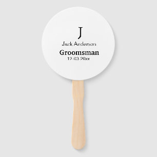 Abanico SIMPLE MINIMAL añada tu nombre personalizado groom