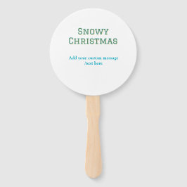 Abanico Simple minimal green happy holidays Christmas 