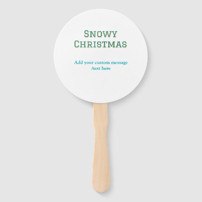 Abanico Simple minimal green happy holidays Christmas  (Anverso)