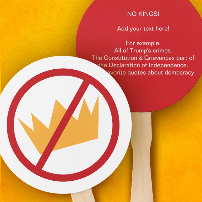 Abanico ¡SIN REYES! Día de protesta contra Trump (Subido por el creador)