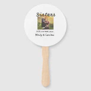 Abanico Sisters bestis BFF añadir familia de nombres de fo