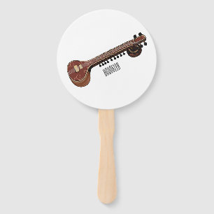 Abanico Sitar personalizado ilustracion
