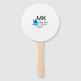 Abanico Sitio web del blog de agente de viajes con flecha