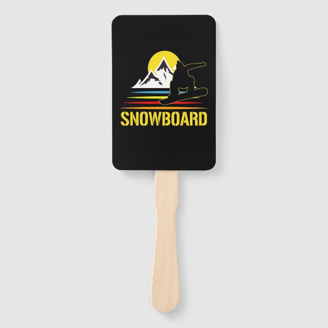 Abanico Snowboard Retro Vintage (Anverso)