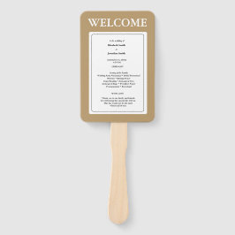 Abanico Sofisticado Boda Gold Serif Moderno