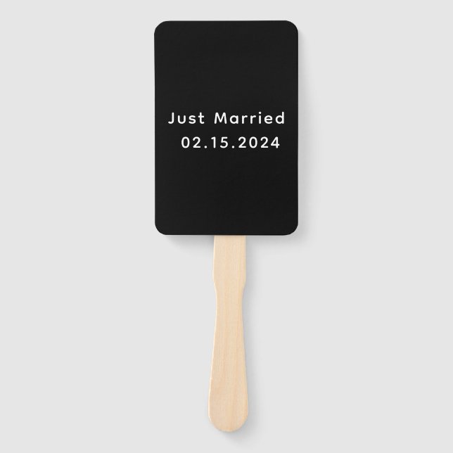 Abanico Solo Casado Sr. y la Sra. | Monograma Boda (Anverso)