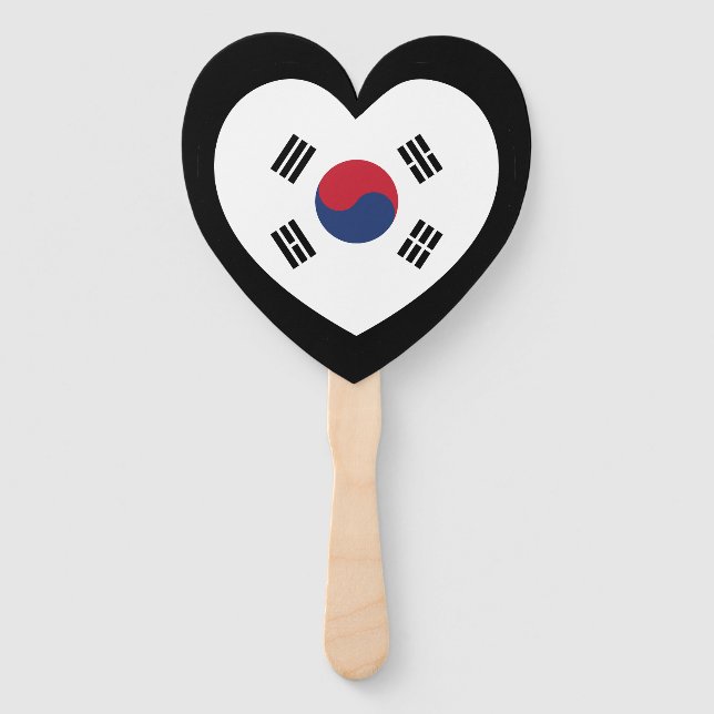 Abanico South Korea Flag Heart (Anverso)