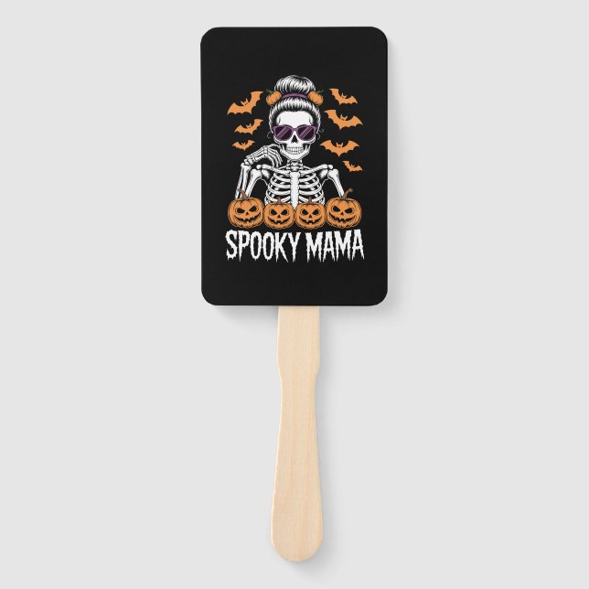 Abanico Spooky Mama Cool Halloween Skeleton (Anverso)