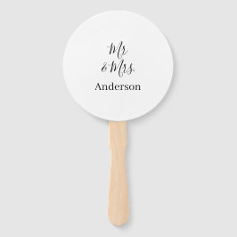 Abanico Sr. y Sra. añada apellido fecha año de boda favor 