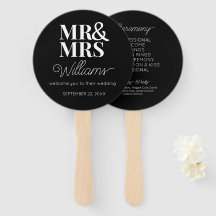Sr. y Sra. Elegant Programa Moderno de Bodas Minim