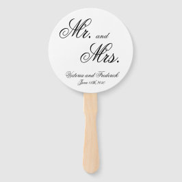 Abanico Sr. y Sra. Fotografía de Caligrafía Elegante Boda