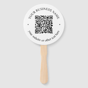 Abanico Su código QR cargado más texto circular editable
