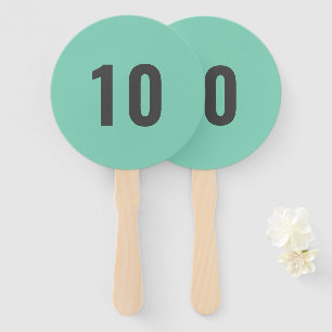 Abanico Su número Paddle Mint Green Event Score