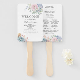 Abanico Suculento Programa de Bodas Vintage con Bloom Flor
