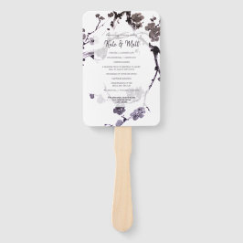 Abanico Sumie de ciruela