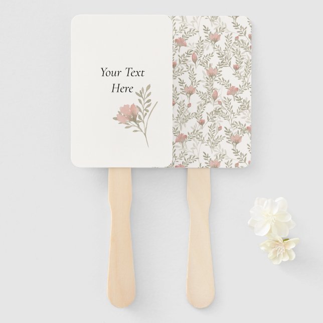 Abanico Suministro de Fiesta de roya y salvia personalizad (Anverso y reverso)