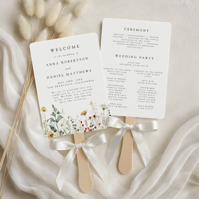 Abanico Summer Wildflower Field Wedding (Subido por el creador)