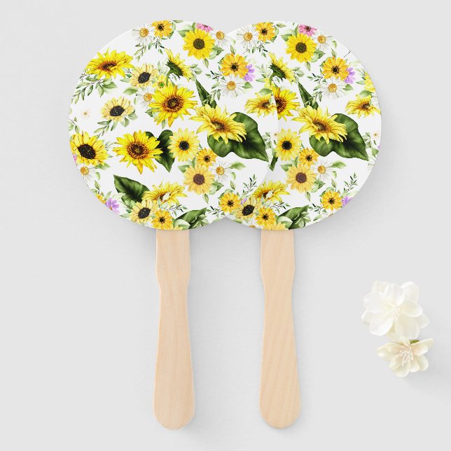 Abanico Sunflower 7 (Anverso y reverso)