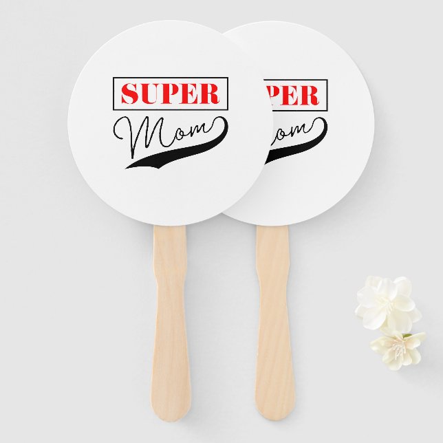 Abanico Super Mamá (Anverso y reverso)