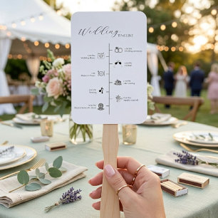 Abanico Tarjeta de detalles de la cronología de la boda mi