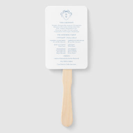 Abanico Tarjetas de detalle de Boda azul dibujadas a mano