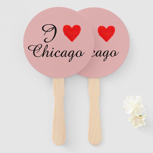 Abanico TE QUIERO Chicago (Anverso y reverso)