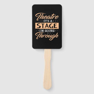 Abanico Teatro Por El Que Está Pasando Un Actor Escenario