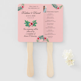 Abanico Tema boda floral tropical
