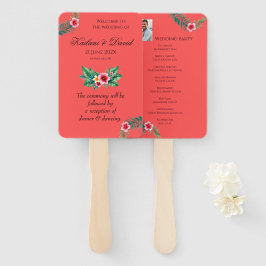 Abanico Tema boda floral tropical