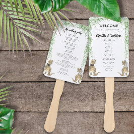Abanico Tema de Dinosaurios Programa de Bodas