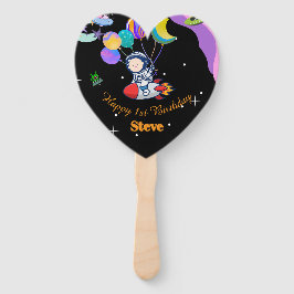 Abanico Tema de fiesta de cumpleaños espacial
