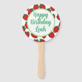 Abanico Tema de la fiesta de cumpleaños de fresa